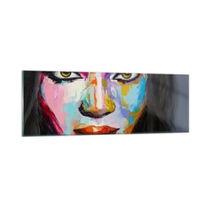 Glasbild - Bild auf glas - Es ist unmöglich die Augen abzuwenden - 90x30 cm