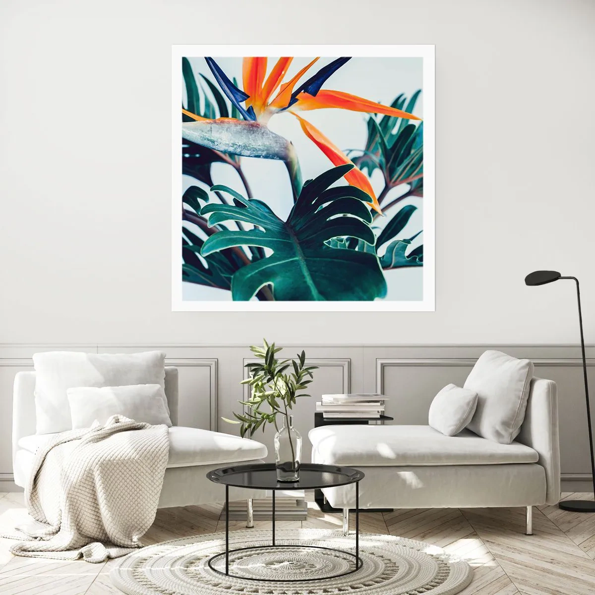 Poster - Vogelbusch - 60x60 cm