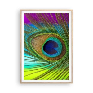 Poster in einem Rahmen aus heller Eiche - Auge in Auge - 70x100 cm