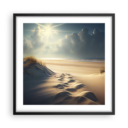 Poster in einem schwarzem Rahmen - Beruhigende Landschaft - 50x50 cm