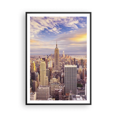 Poster in einem schwarzem Rahmen - Nur nach den Wolken greifen - 70x100 cm