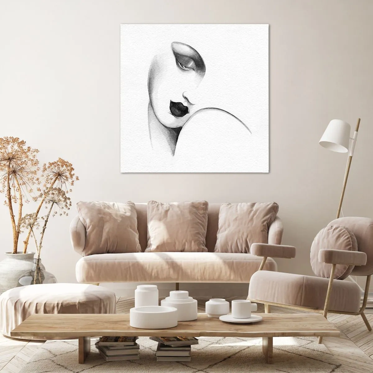 Bild auf Leinwand - Leinwandbild - Im Stil von Łempicka - 50x50 cm