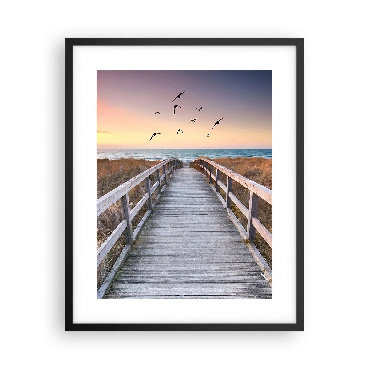 Poster in einem schwarzem Rahmen - Der Raum für Auffliegen - 40x50 cm