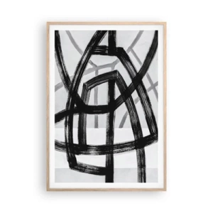 Poster in einem Rahmen aus heller Eiche - Bautiefe - 70x100 cm