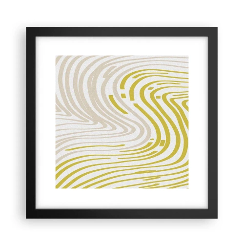 Poster in einem schwarzem Rahmen - Komposition mit sanfter Biegung - 30x30 cm