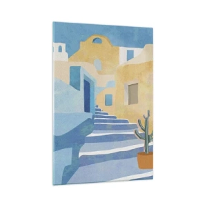 Glasbild - Bild auf glas - Ein Tag in einer arabischen Stadt - 70x100 cm