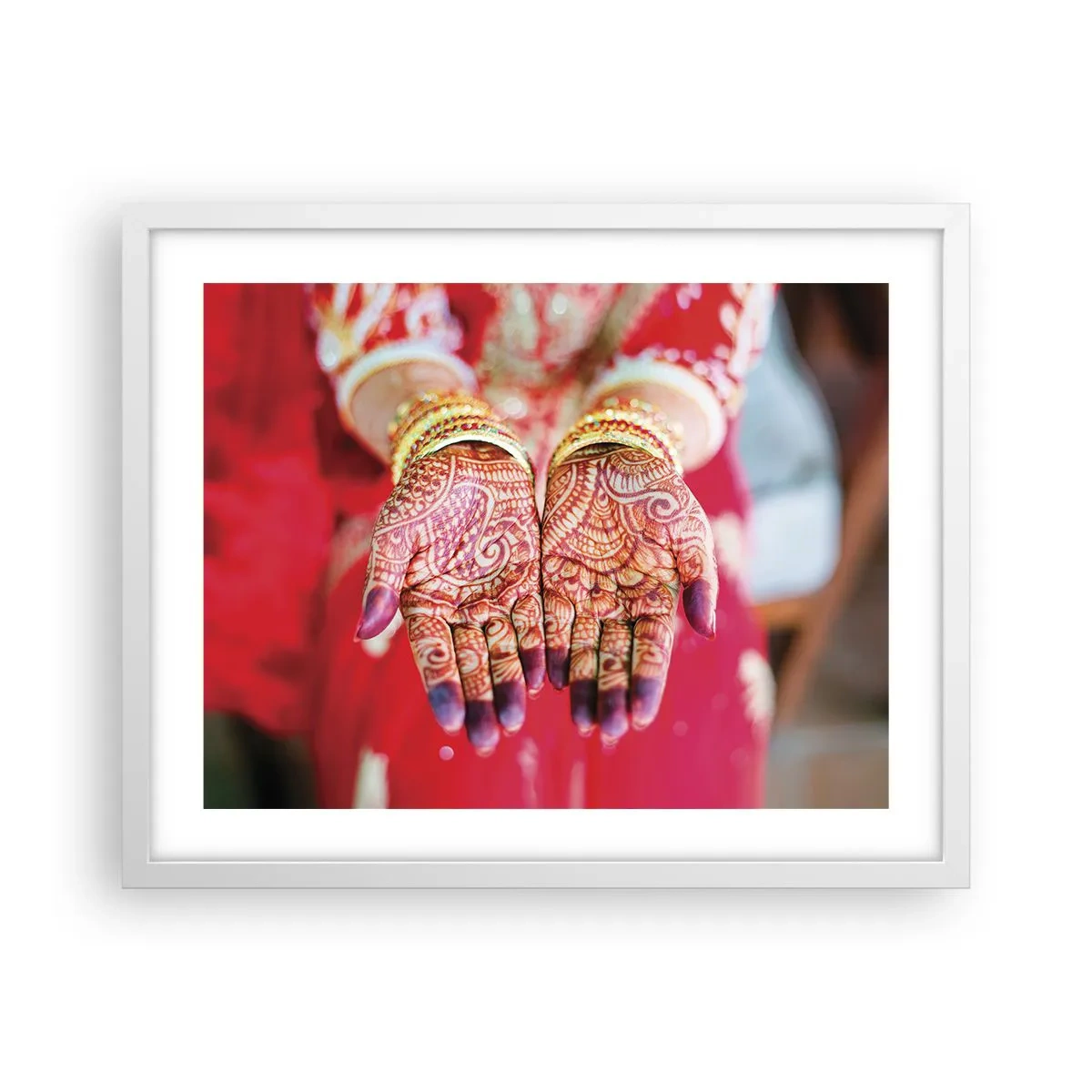 Poster in einem weißen Rahmen - Bereit, das Glück zu fangen? - 50x40 cm