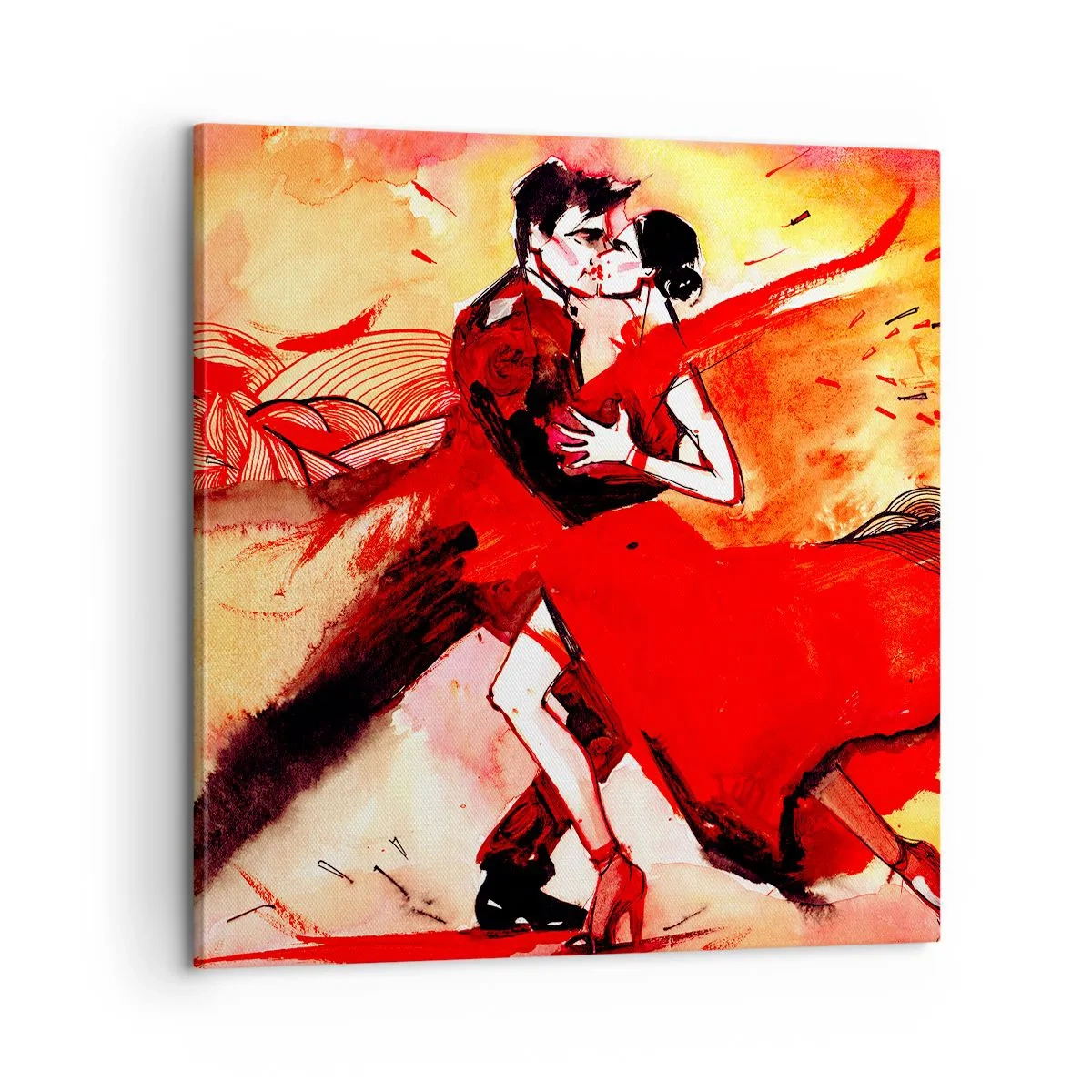 Bild auf Leinwand - Leinwandbild - Der violette Rhythmus der Leidenschaft - 60x60 cm