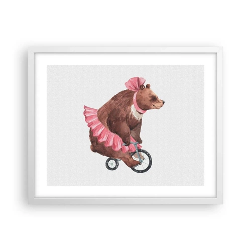 Poster in einem weißen Rahmen - Was für ein Affentheater! - 50x40 cm