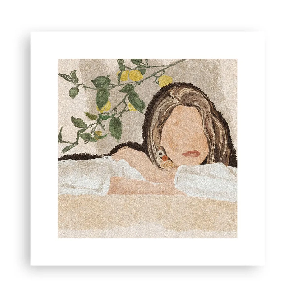 Poster - Südländische Schönheit - 30x30 cm