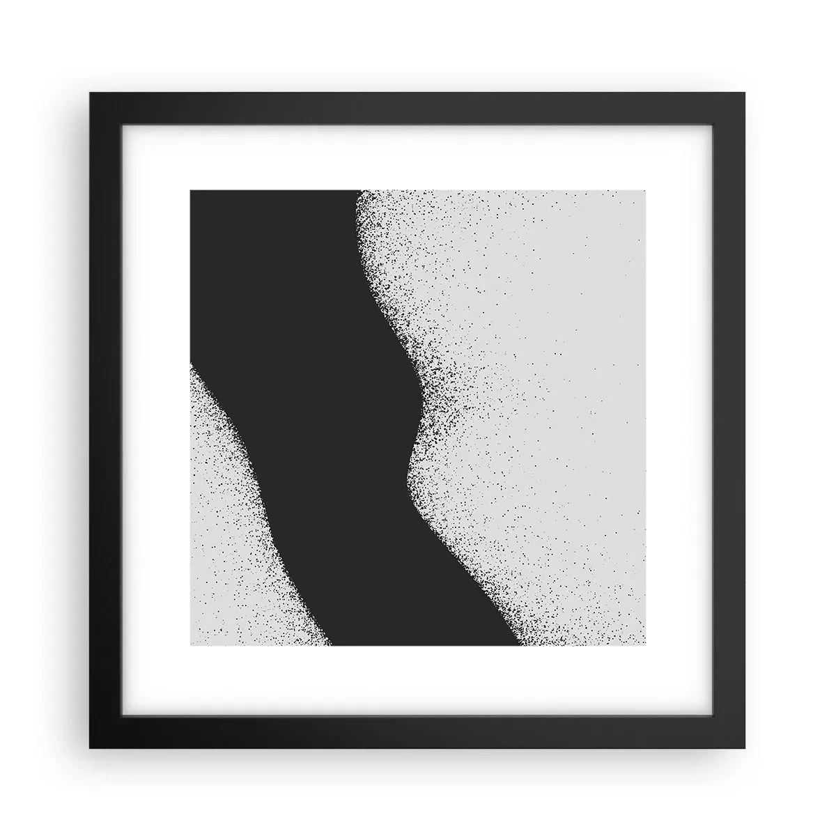 Poster in einem schwarzem Rahmen - Flüssiges Gleichgewicht - 30x30 cm