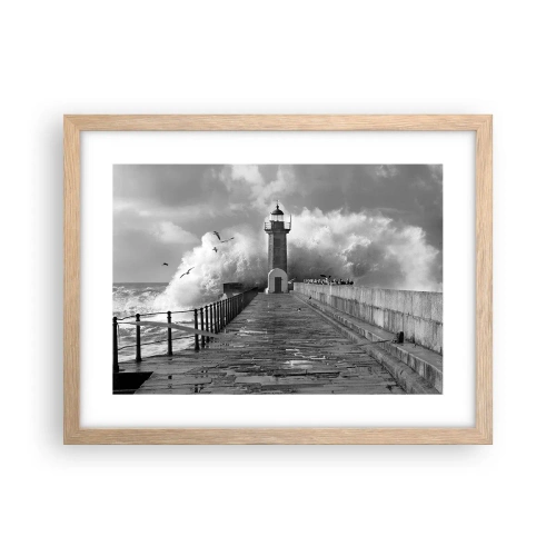 Poster in einem Rahmen aus heller Eiche - Furchtlos - 40x30 cm