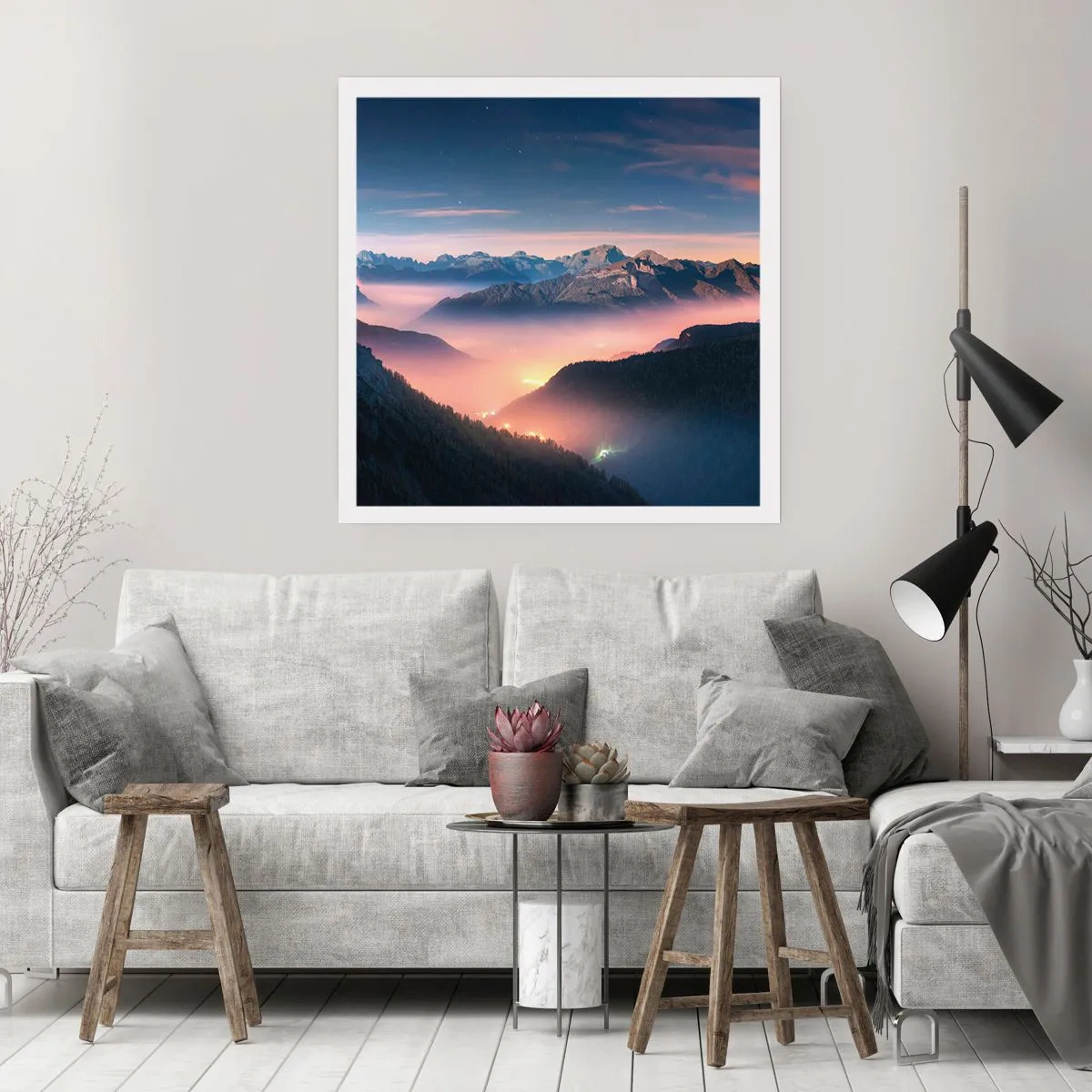 Poster - Licht in den Tälern - 30x30 cm