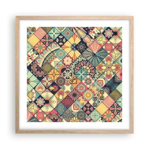 Poster in einem Rahmen aus heller Eiche - marokkanische Atmosphäre - 50x50 cm
