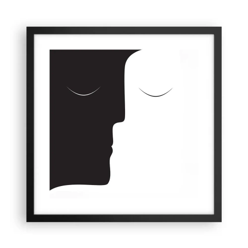 Poster in einem schwarzem Rahmen - Einheit der Gegensätze - 40x40 cm
