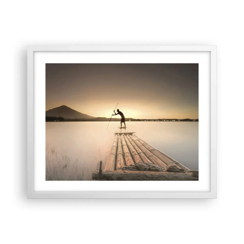 Poster in einem weißen Rahmen - Vor dem schlafen gehen - 50x40 cm