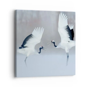 Bild auf Leinwand - Leinwandbild - Tanz im Nebel - 30x30 cm