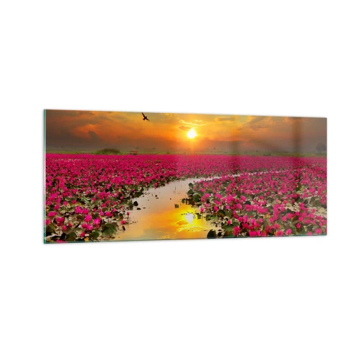 Glasbild - Bild auf glas - Das geheime Leben des Sees - 100x40 cm