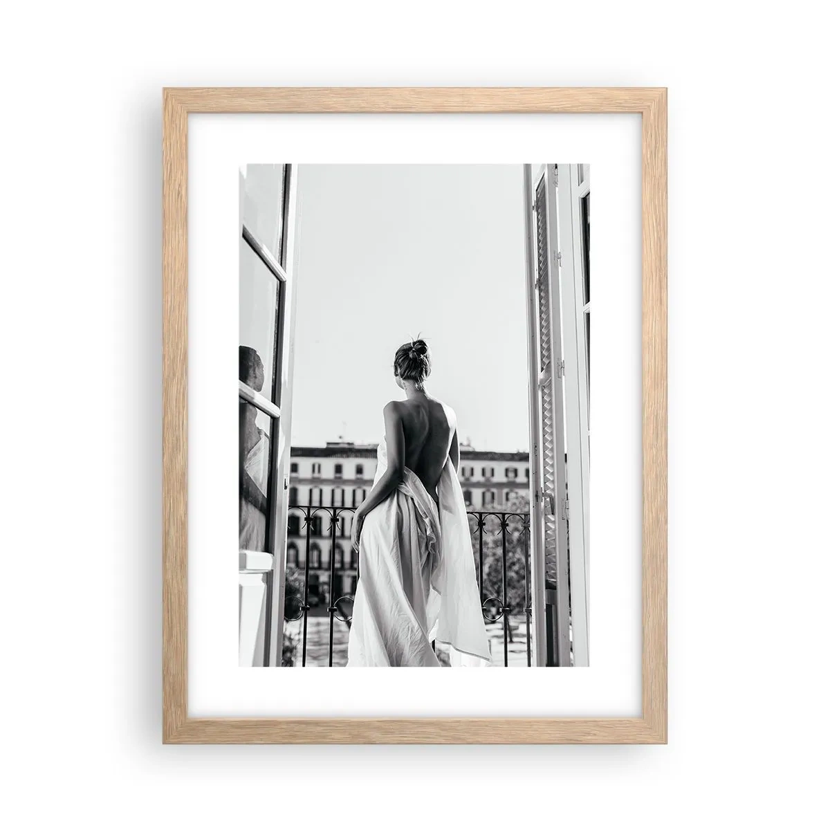 Poster in einem Rahmen aus heller Eiche - Erweckung der Sinne - 30x40 cm