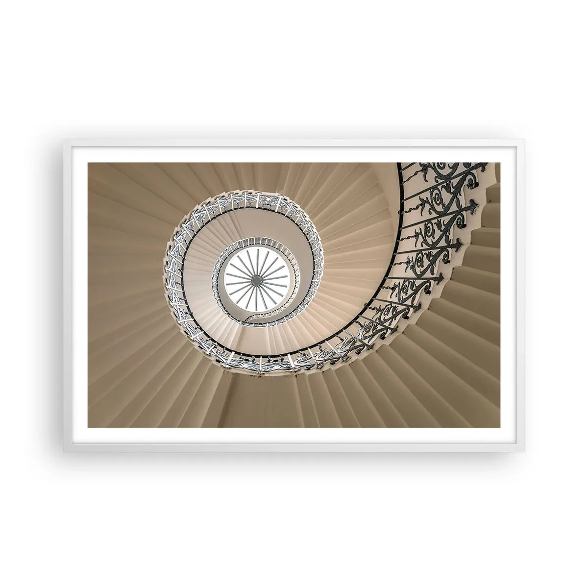 Poster in einem weißen Rahmen - Im Inneren der Muschel - 91x61 cm