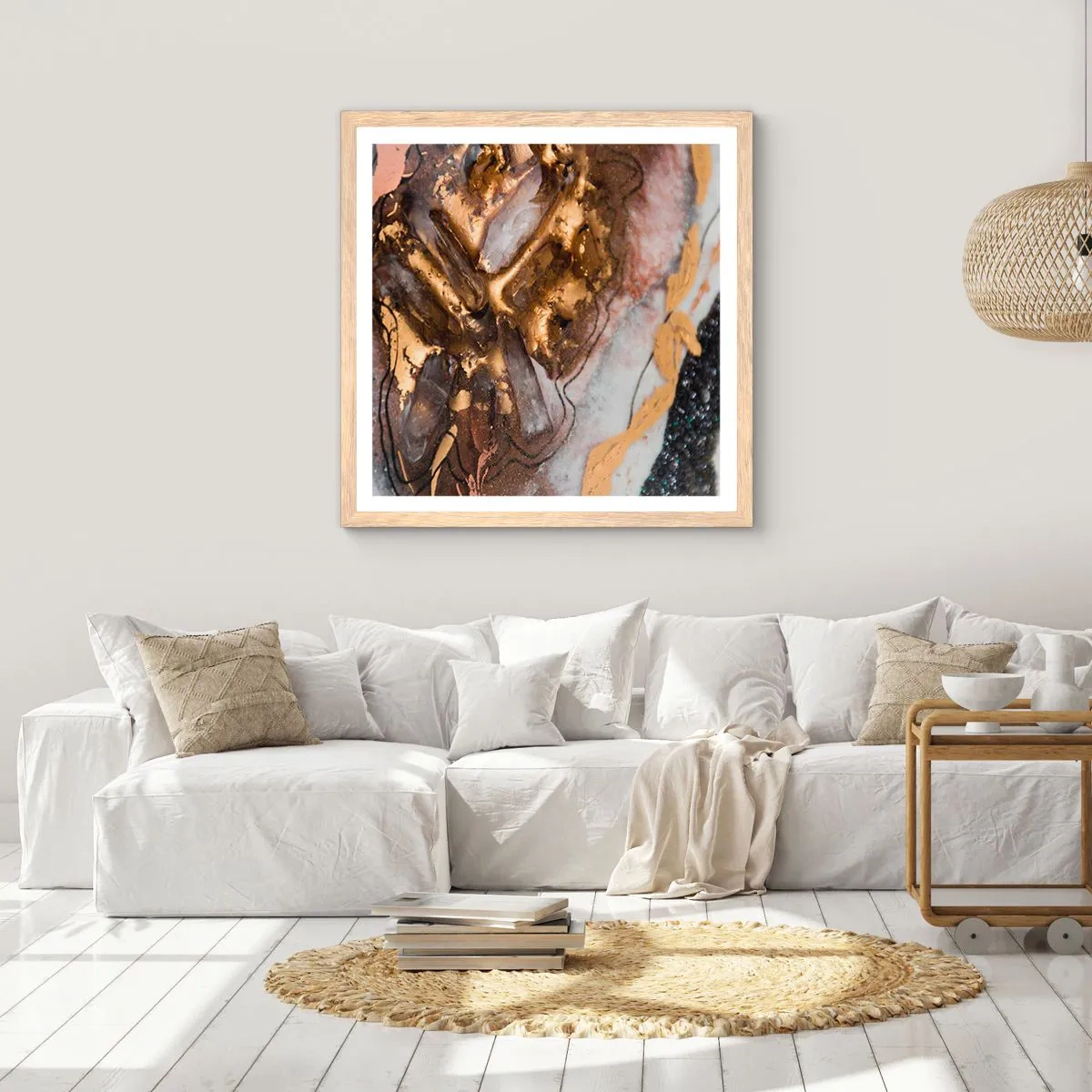 Poster in einem Rahmen aus heller Eiche - Das Element der Erde - 50x50 cm