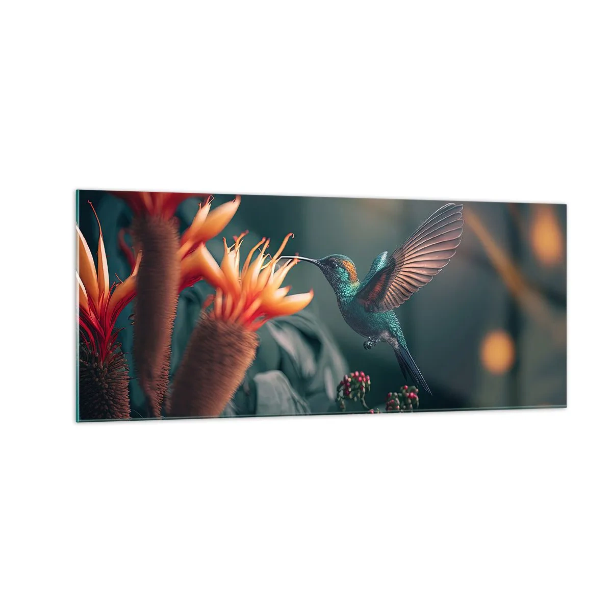 Glasbild - Bild auf glas - Wirklich buntes Leben - 100x40 cm