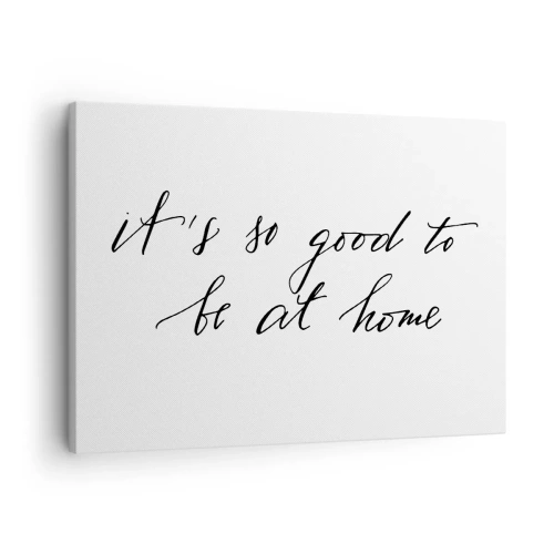 Bild auf Leinwand - Leinwandbild - Kalligrafischer Schriftzug auf weißem Hintergrund - 70x50cm - Die ganze Wahrheit - Moderne Wanddekoration für Wohnzimmer und Schlafzimmer ARTTOR