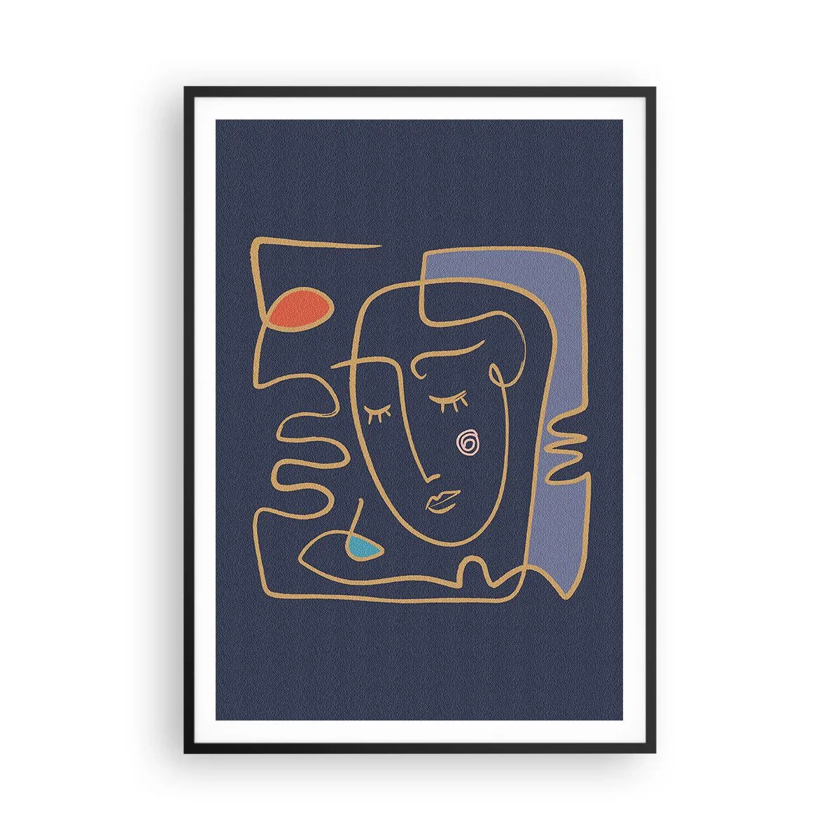 Poster in einem schwarzem Rahmen - In Gedanken - 70x100 cm