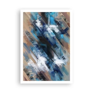 Poster - Auf einer blauen Diagonale - 70x100 cm