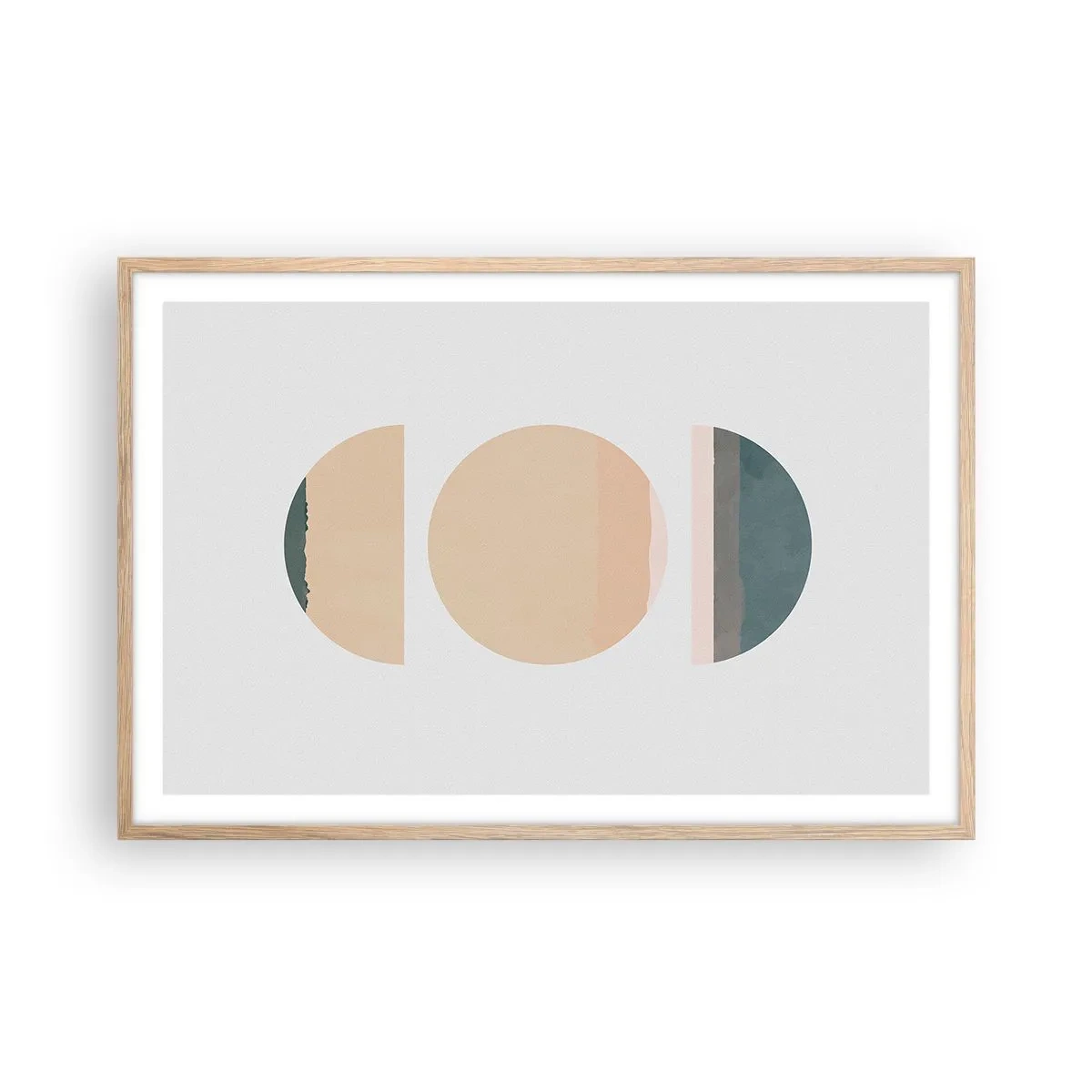 Poster in einem Rahmen aus heller Eiche - Ein Rad hinter dem anderen… - 91x61 cm