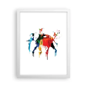 Poster in einem weißen Rahmen - Jeder kann tanzen - 30x40 cm