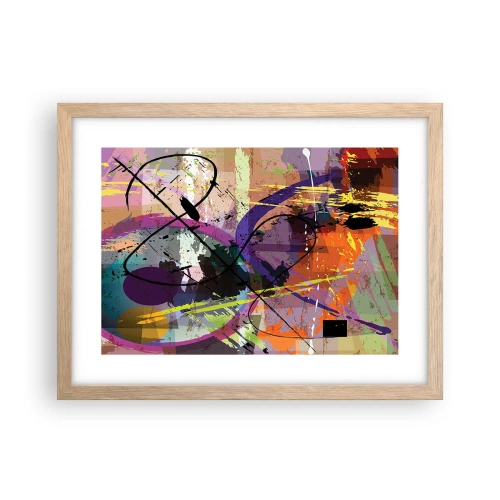 Poster in einem Rahmen aus heller Eiche - Du kannst geradeaus oder umhergehen - 40x30 cm