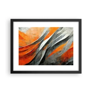 Poster in einem schwarzem Rahmen - Hitze und Kälte - 40x30 cm