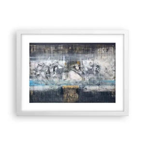 Poster in einem weißen Rahmen - Wie auf Eis, wie nach Dezember - 40x30 cm
