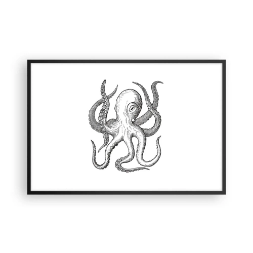 Poster in einem schwarzem Rahmen - Mit den Wellen tanzen - 91x61 cm