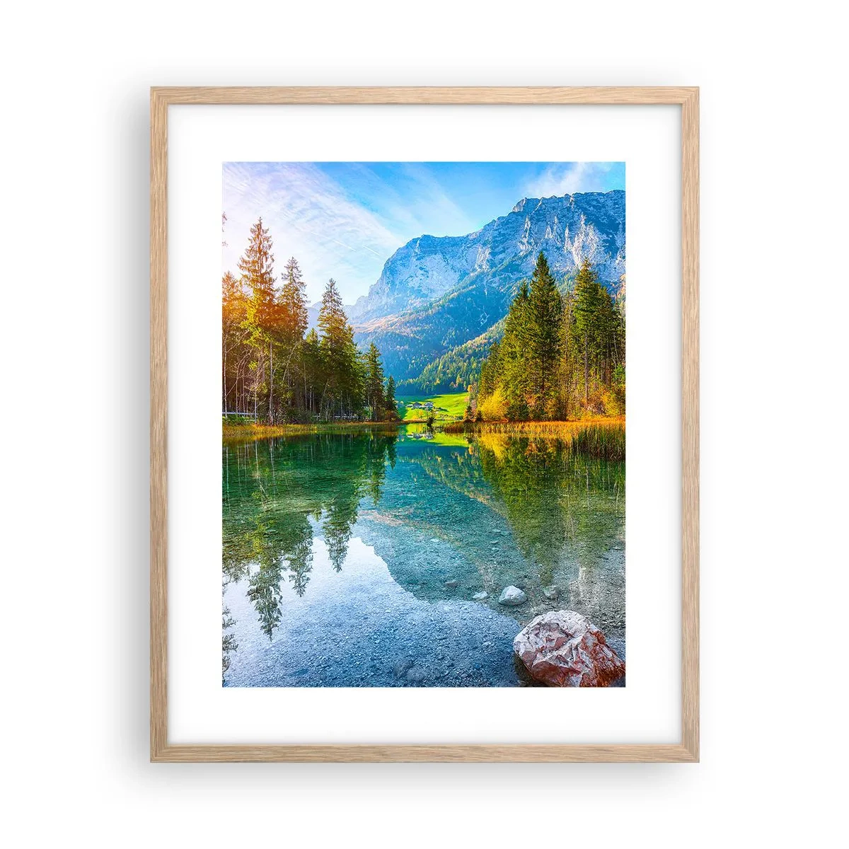 Poster in einem Rahmen aus heller Eiche - Die Sanftheit des Herbstes - 40x50 cm