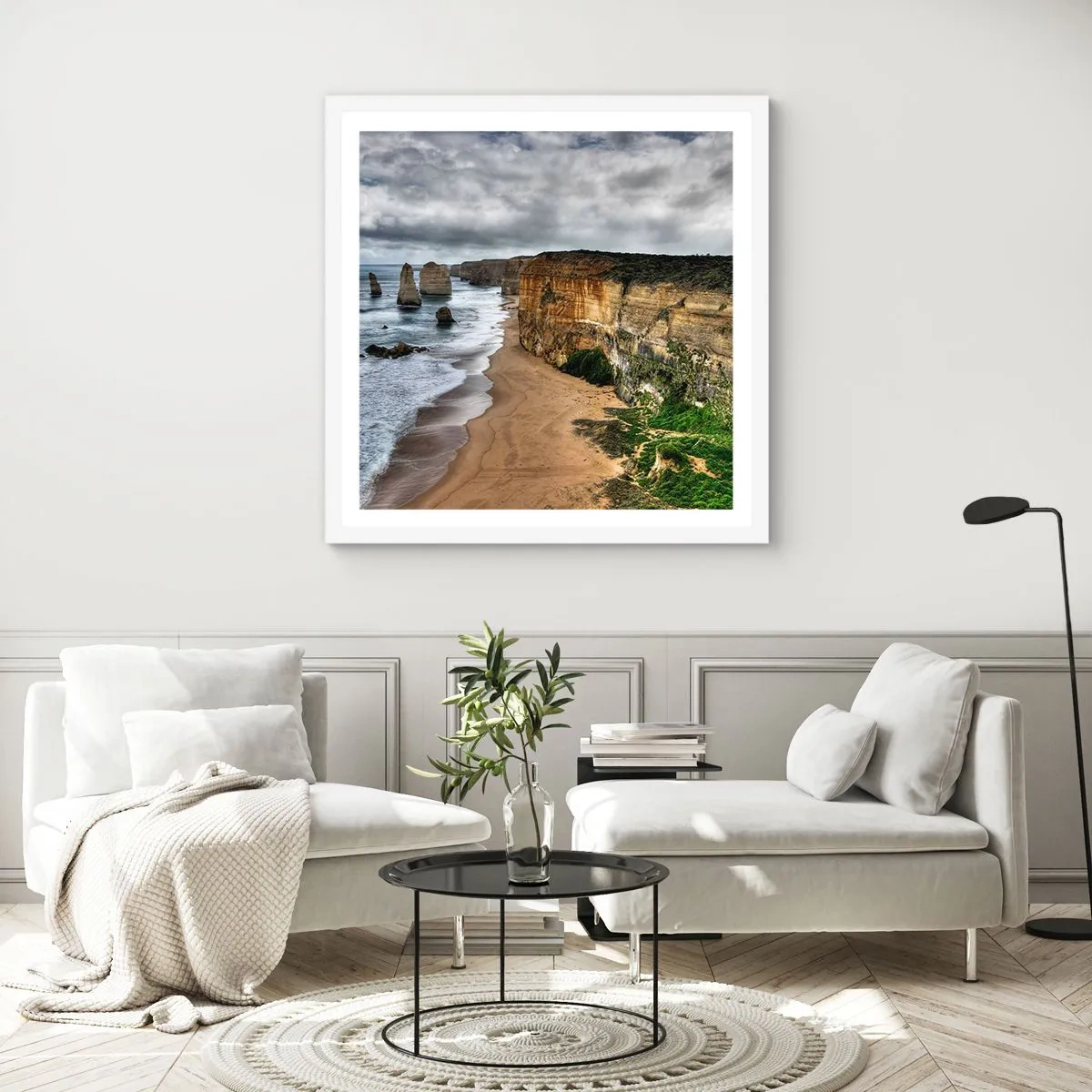 Poster in einem weißen Rahmen - Rohe Schönheit - 60x60 cm