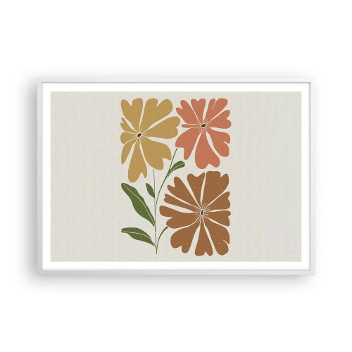 Poster in einem weißen Rahmen - Natur und Geometrie - 100x70 cm