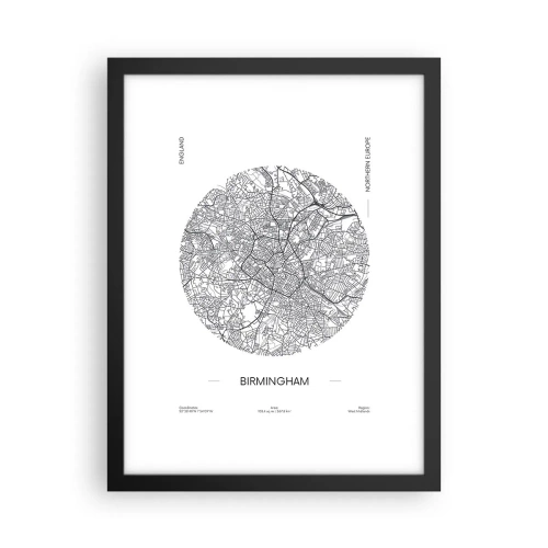 Poster in einem schwarzem Rahmen - Anatomie von Birmingham - 30x40 cm