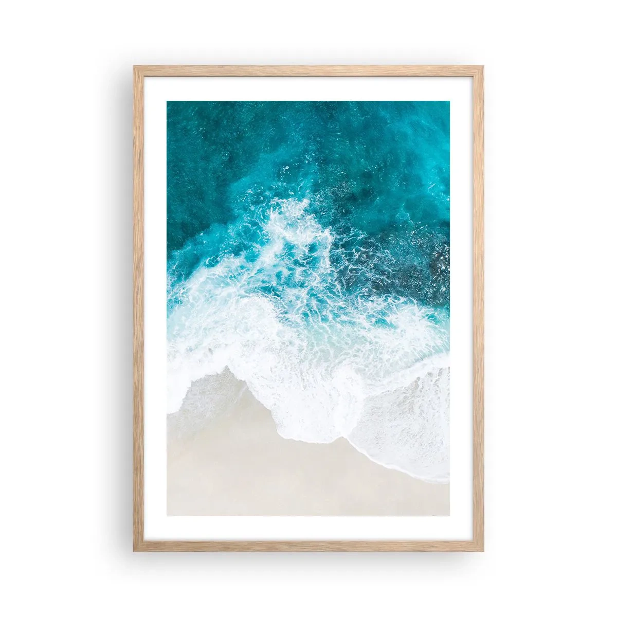 Poster in einem Rahmen aus heller Eiche - Natürliche Liebkosung - 50x70 cm