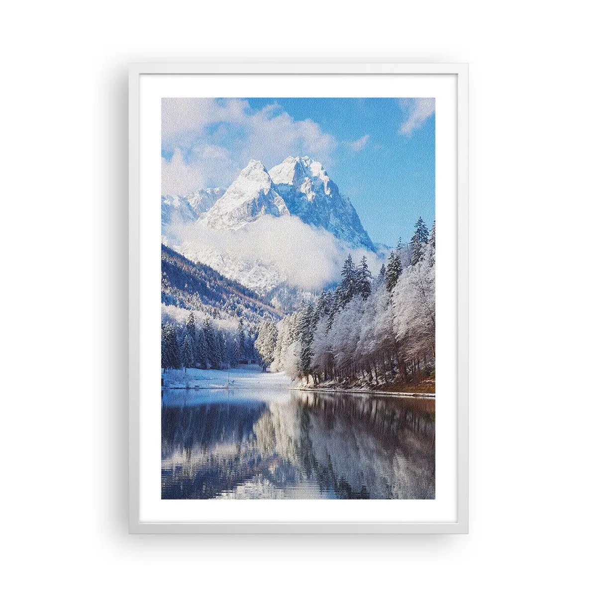 Poster in einem weißen Rahmen - Schneefang - 50x70 cm