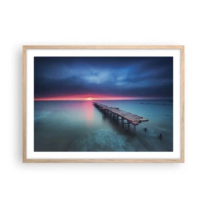 Poster in einem Rahmen aus heller Eiche - Zwischen Himmel und Erde - 70x50 cm