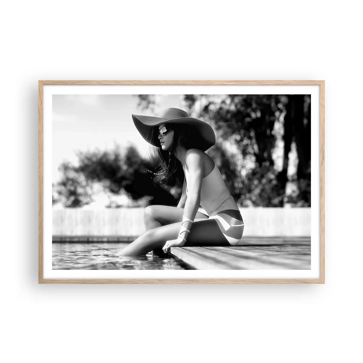 Poster in einem Rahmen aus heller Eiche - Sommertraum - 100x70 cm