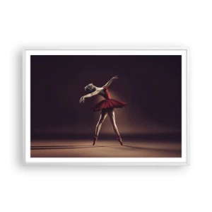 Poster in einem weißen Rahmen - Eine Primaballerina - 100x70 cm