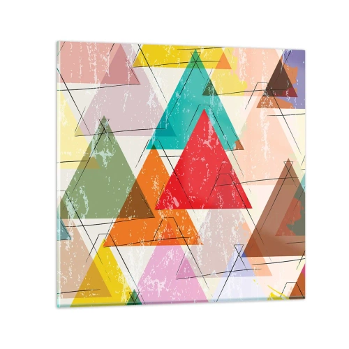 Glasbild - Bild auf glas - Drei mal drei - 30x30 cm