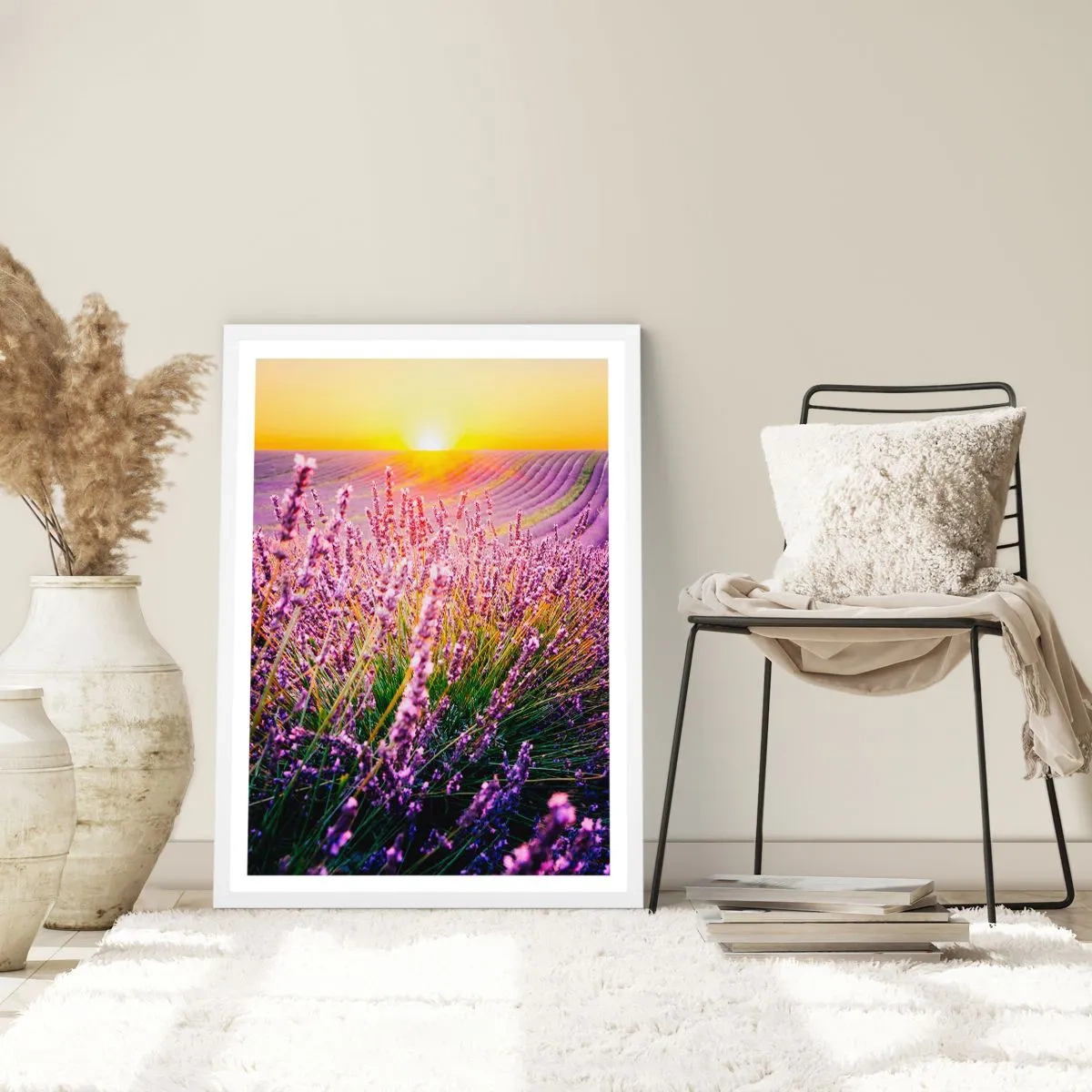 Poster in einem weißen Rahmen - Duftende Kornfelder - 30x40 cm