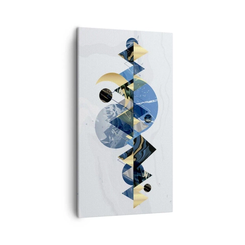 Bild auf Leinwand - Leinwandbild - Geometrische Landschaft - 45x80 cm