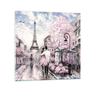 Glasbild - Bild auf glas - Wie man sich verlieben kann, ist nur in ... - 40x40 cm