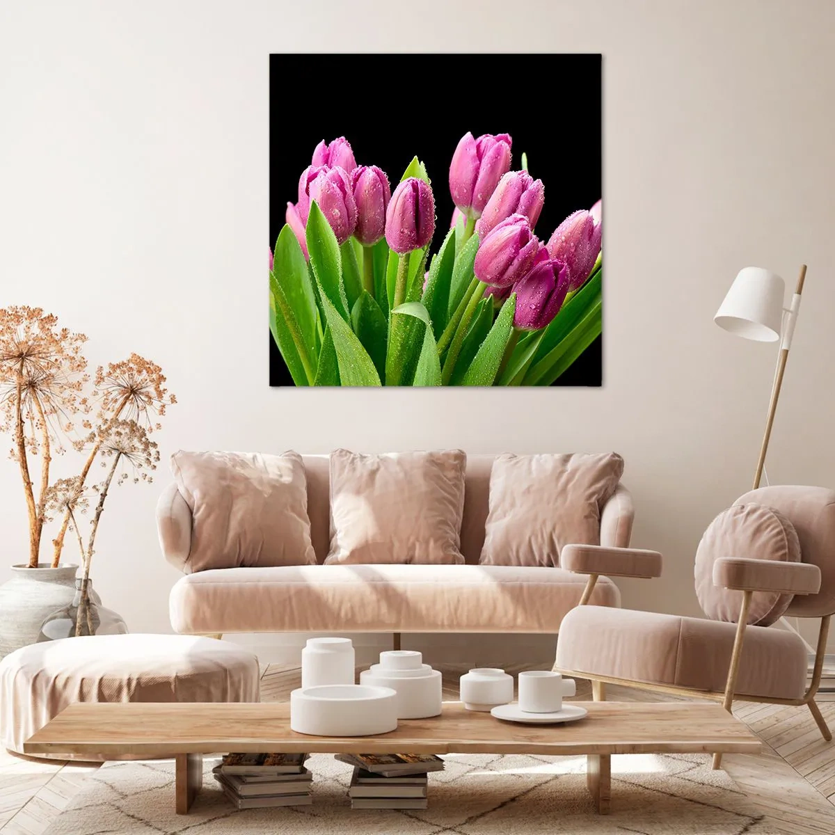 Bild auf Leinwand - Leinwandbild - Lila Frühlingsfreude - 30x30 cm