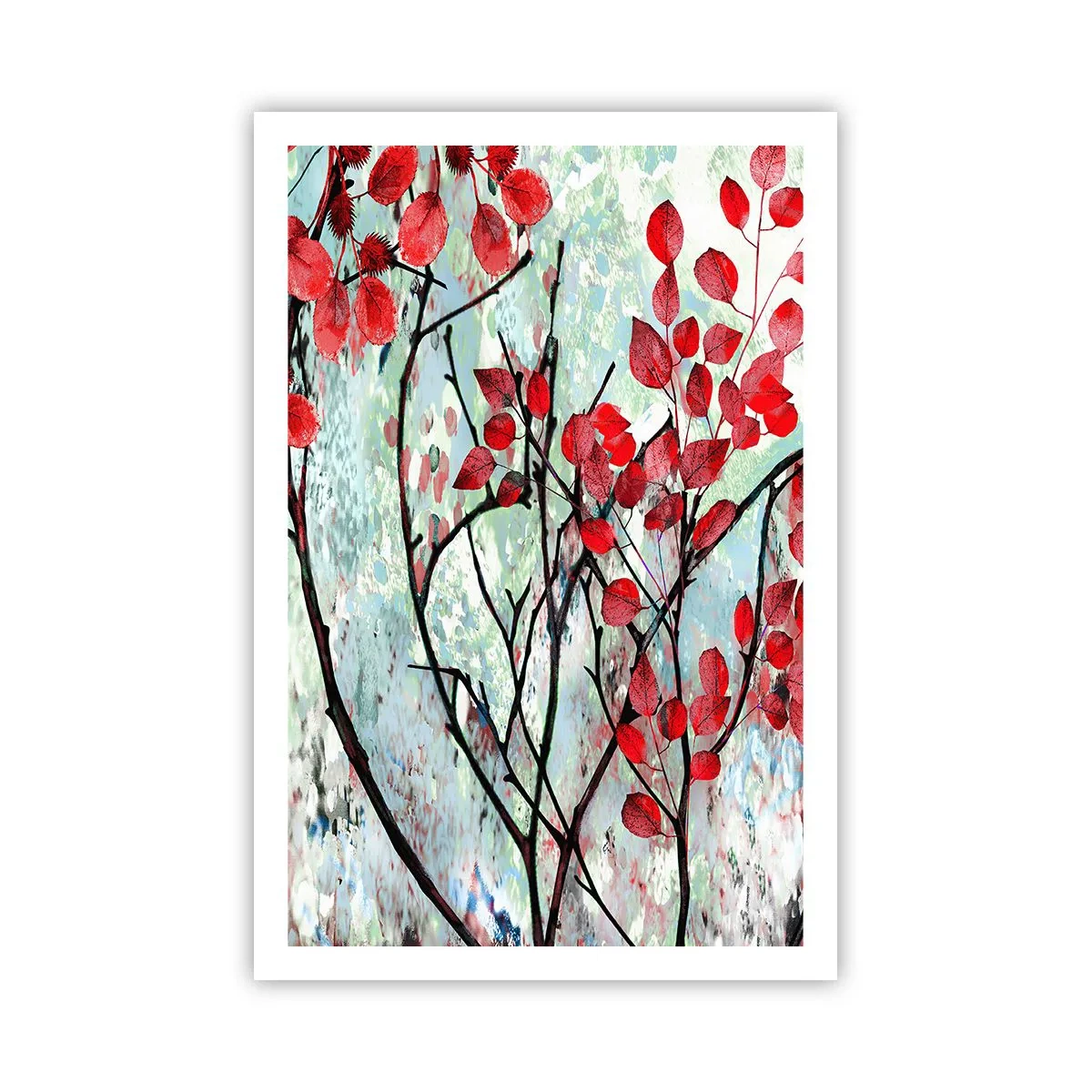 Poster - Baum in Scharlachrot - 61x91 cm